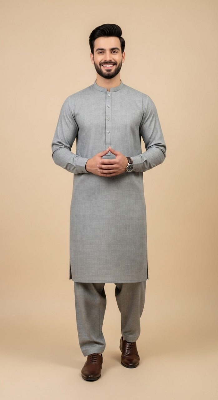 Premium look Khaddar karandi Winter collections - Silver Foil