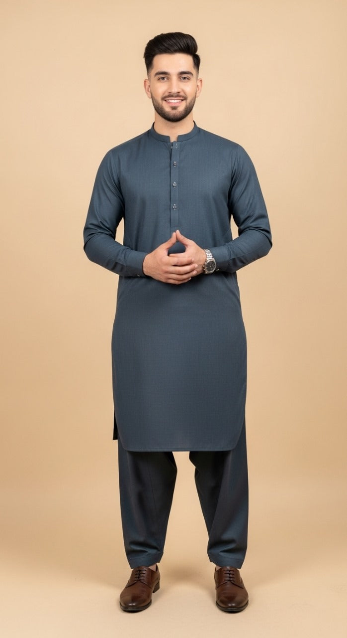 Unstitched Premium Fabric for the Modern Man - Blue