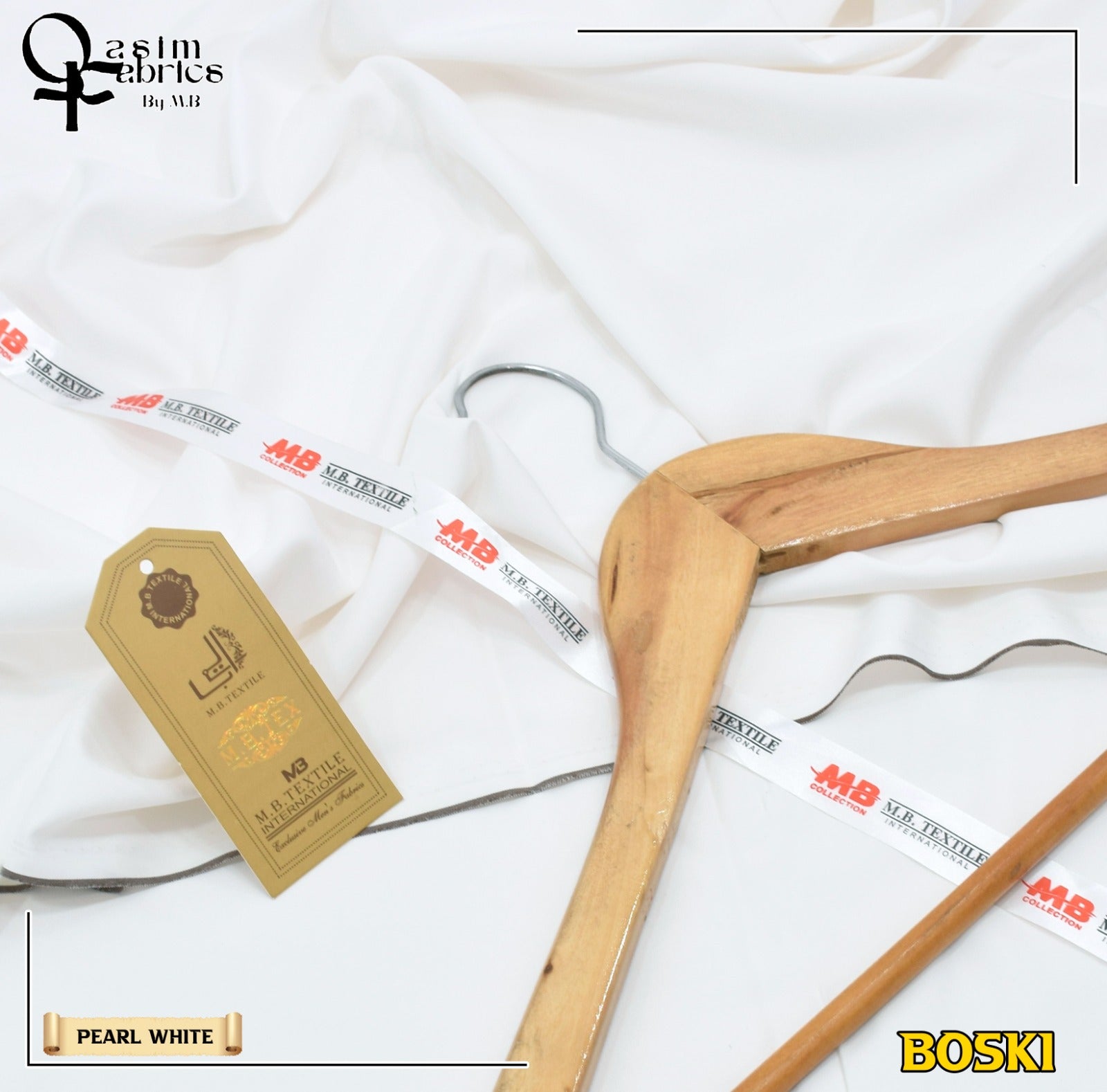 PREMIUM BOSKI FABRIC By M.B - Pearl White