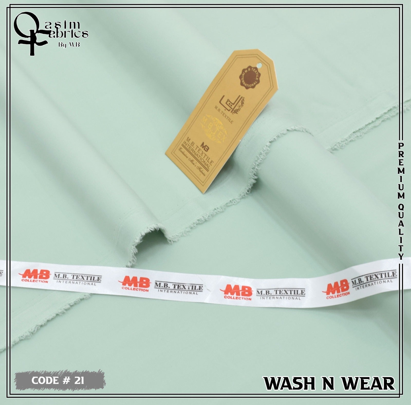 Unstitched Premium Fabric for the Modern Man -mint green