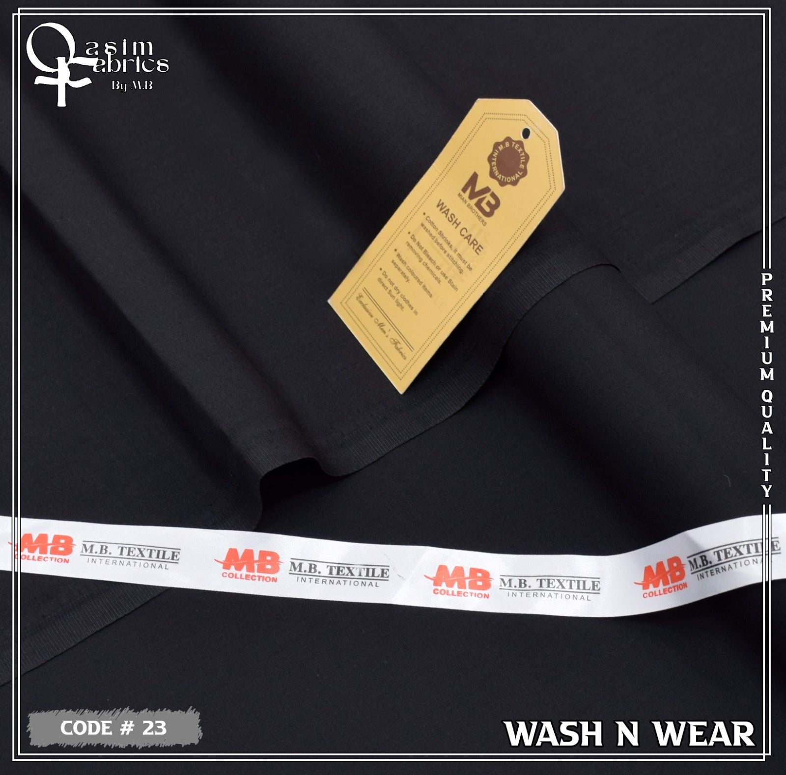 Unstitched Premium Fabric for the Modern Man -classic black