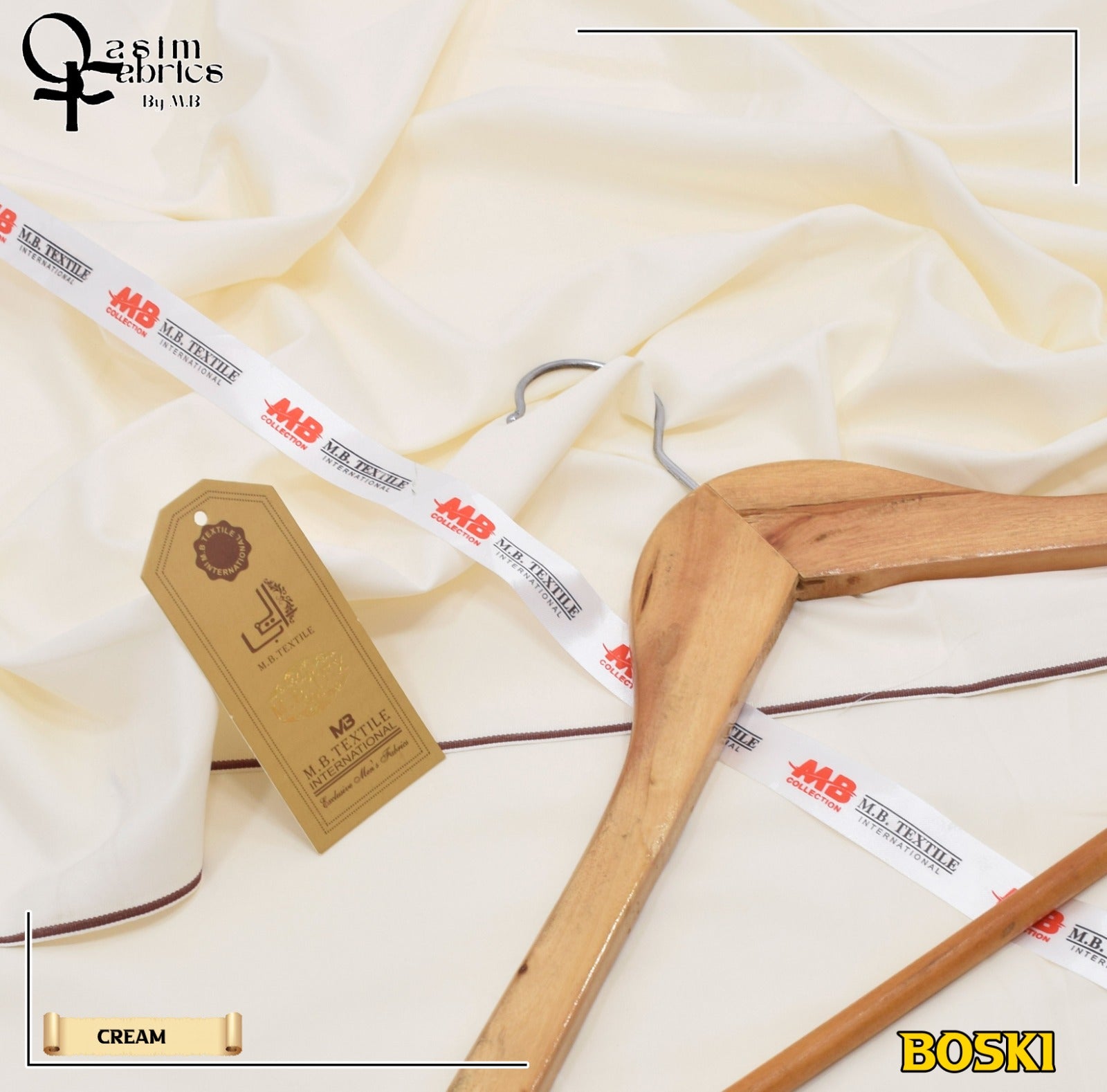 PREMIUM BOSKI  FABRIC By M.B - Cream