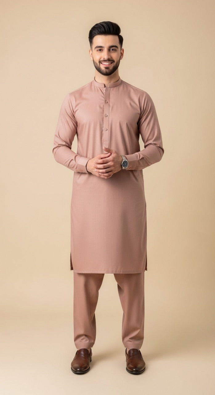 Premium look Khaddar karandi Winter collections - Rose Latte