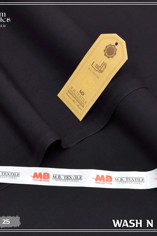 Unstitched Premium Fabric for the Modern Man - Jet black