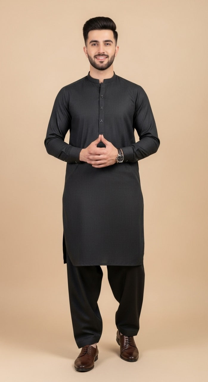 Unstitched Premium Fabric for the Modern Man - Black