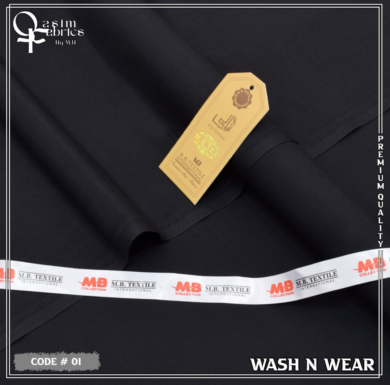 Unstitched Premium Fabric for the Modern Man - Black
