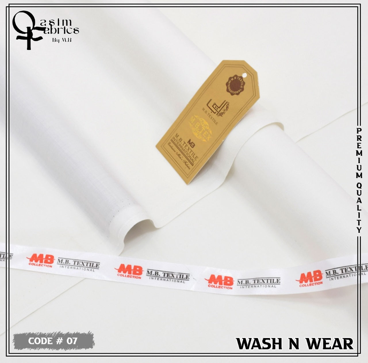 Unstitched Premium Fabric for the Modern Man - Pearl White