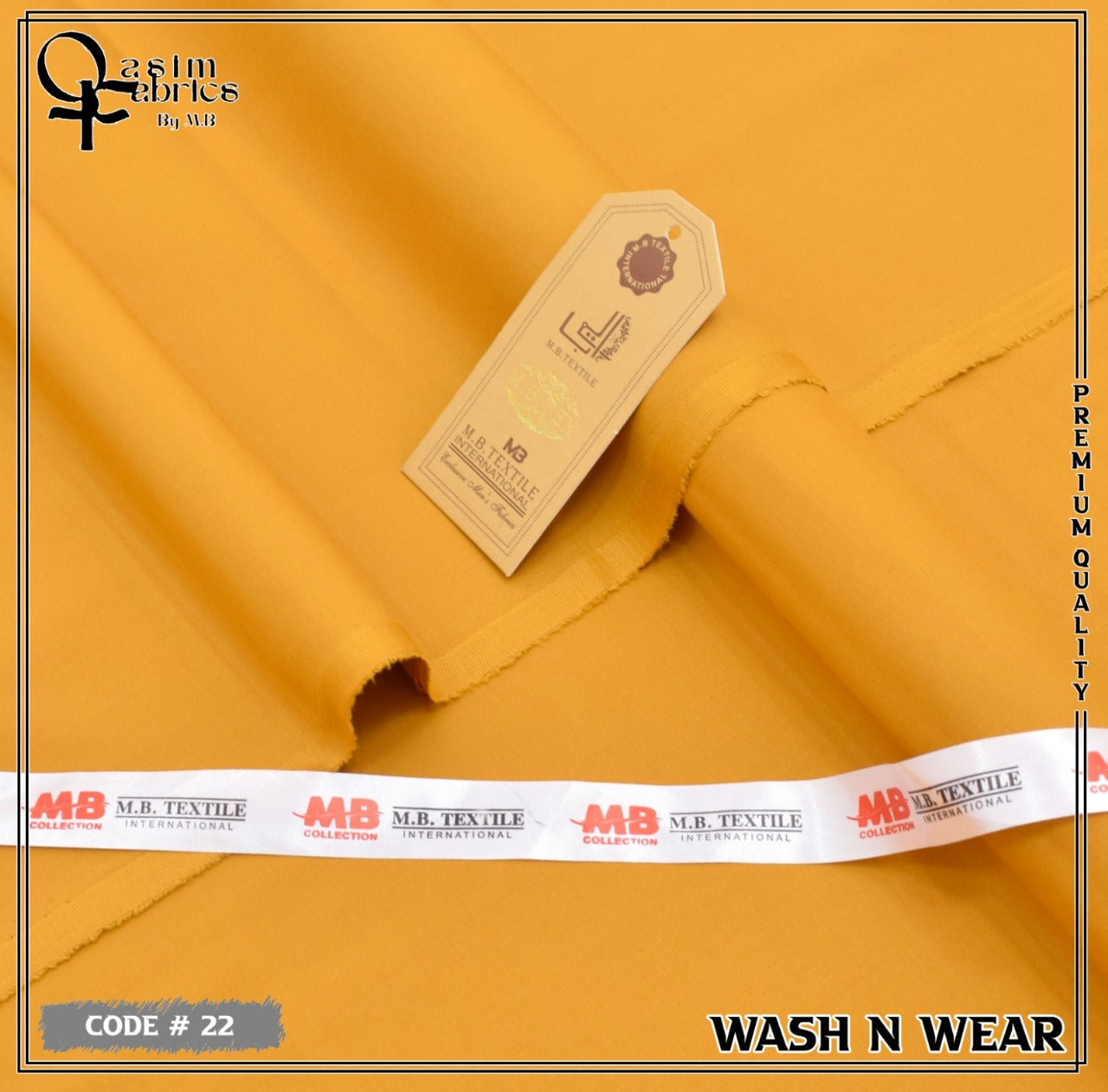 Unstitched Premium Fabric for the Modern Man - Golden Yellow