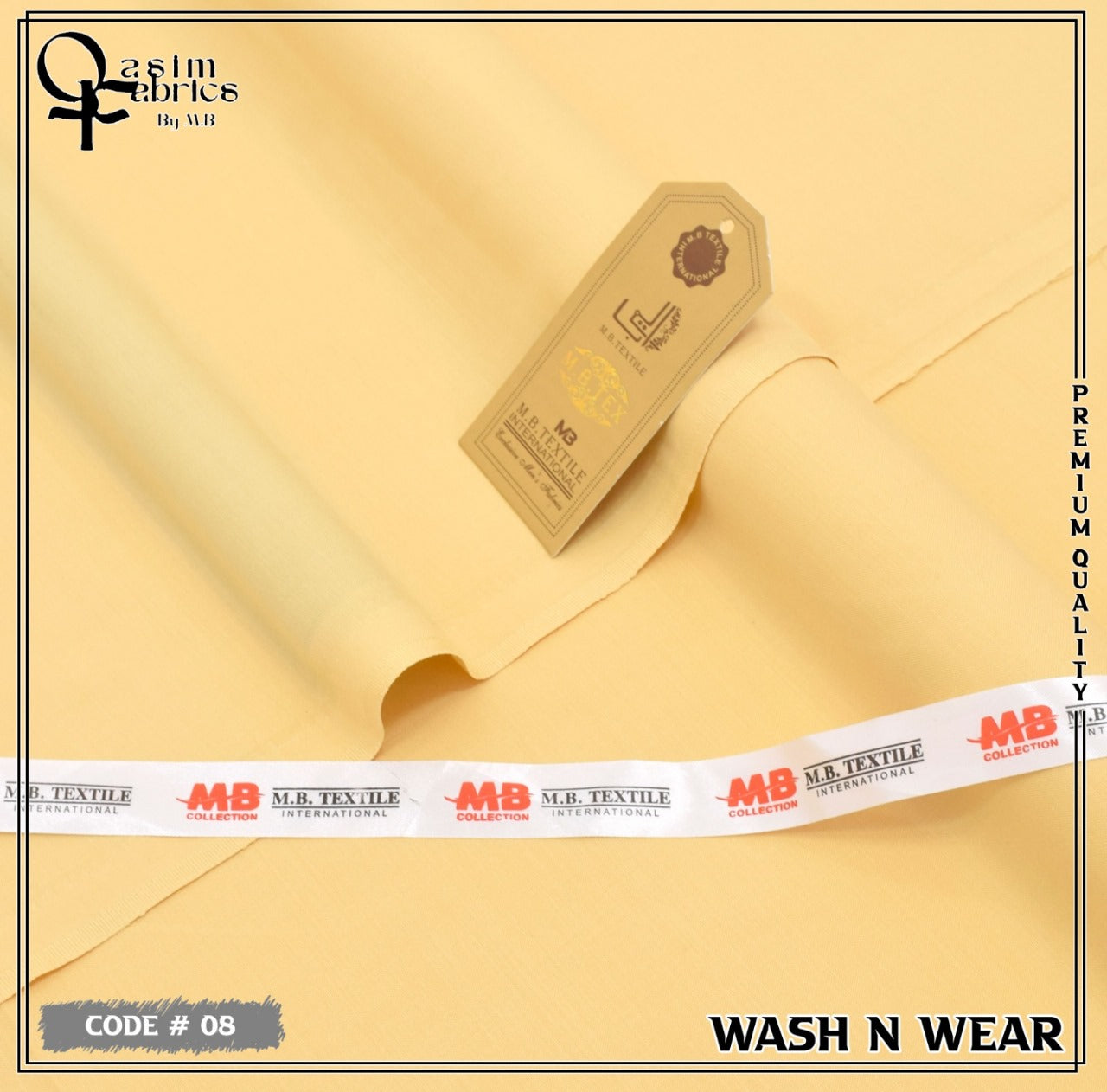 Unstitched Premium Fabric for the Modern Man - Cream Yellow