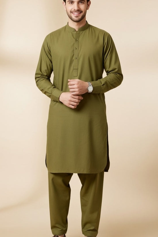 Unstitched Premium Fabric for the Modern Man - Olive Green