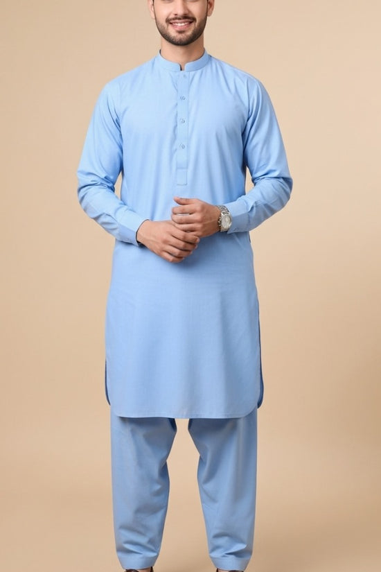 Unstitched Premium Fabric for the Modern Man - Light Sky Blue