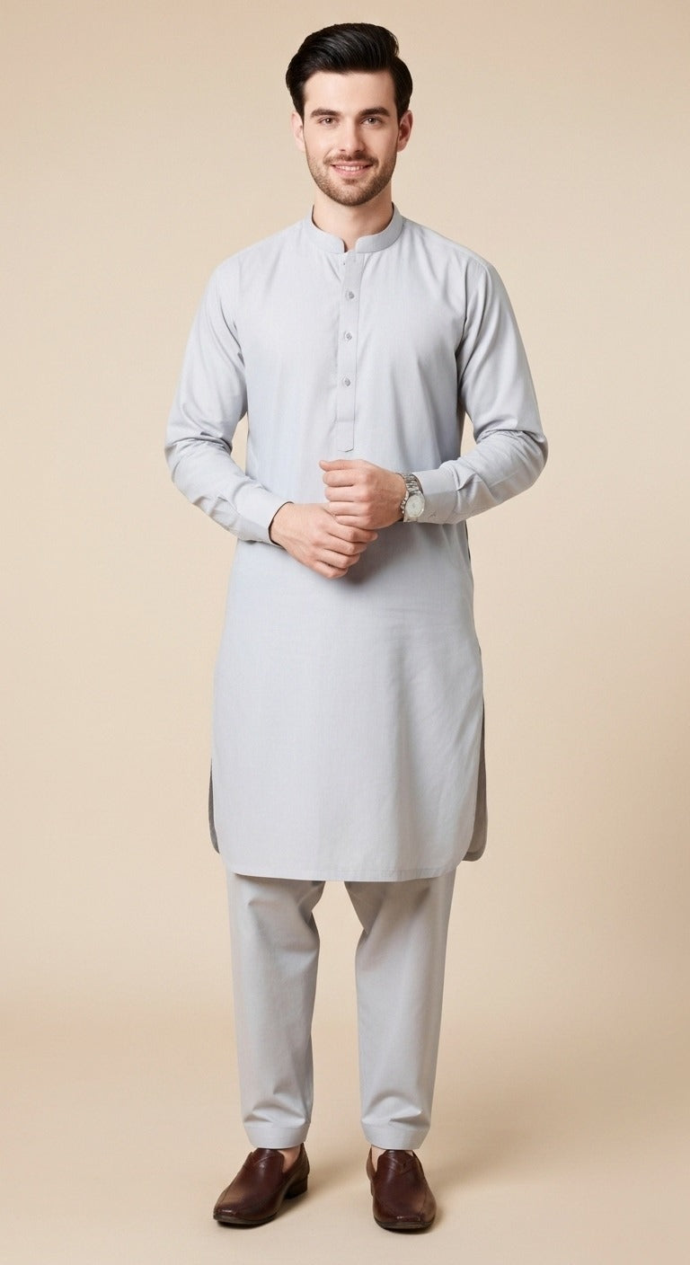 Unstitched Premium Fabric for the Modern Man - Light Gray