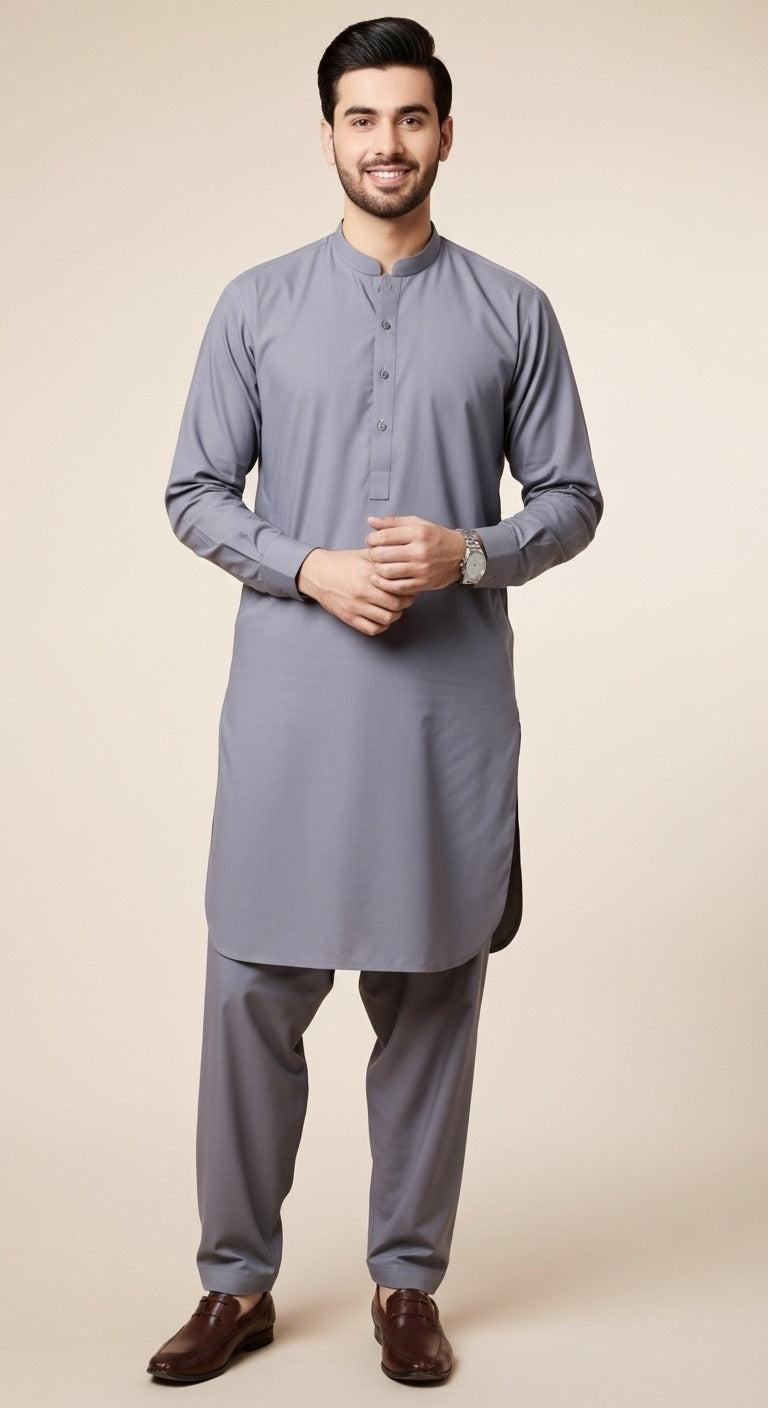 Unstitched Premium Fabric for the Modern Man - Sand grey