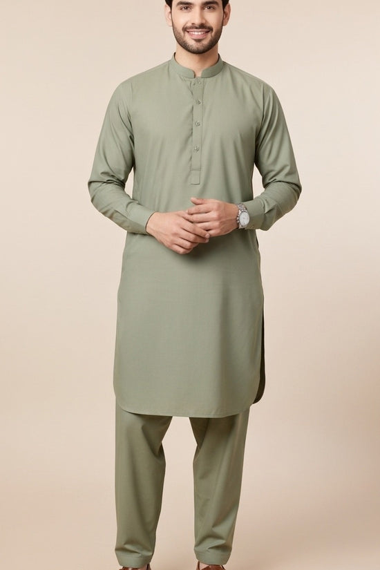 Unstitched Premium Fabric for the Modern Man - light green