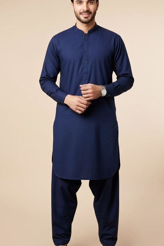 Unstitched Premium Fabric for the Modern Man - Navy Blue
