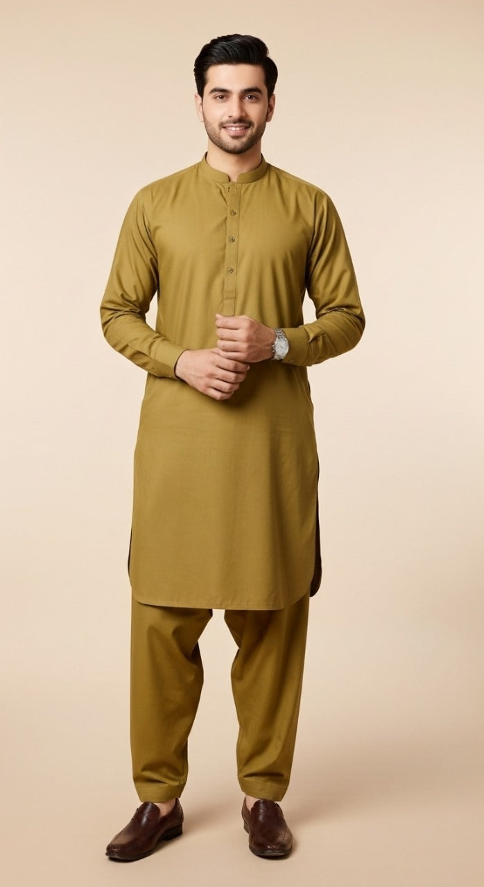 Unstitched Premium Fabric for the Modern Man - Golden