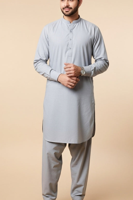 Unstitched Premium Fabric for the Modern Man -blue-gray