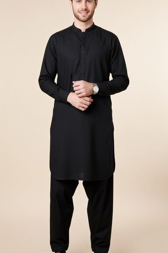Unstitched Premium Fabric for the Modern Man -classic black