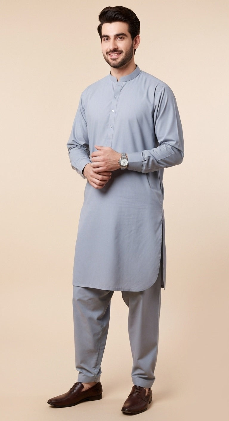 Unstitched Premium Fabric for the Modern Man -powder blue