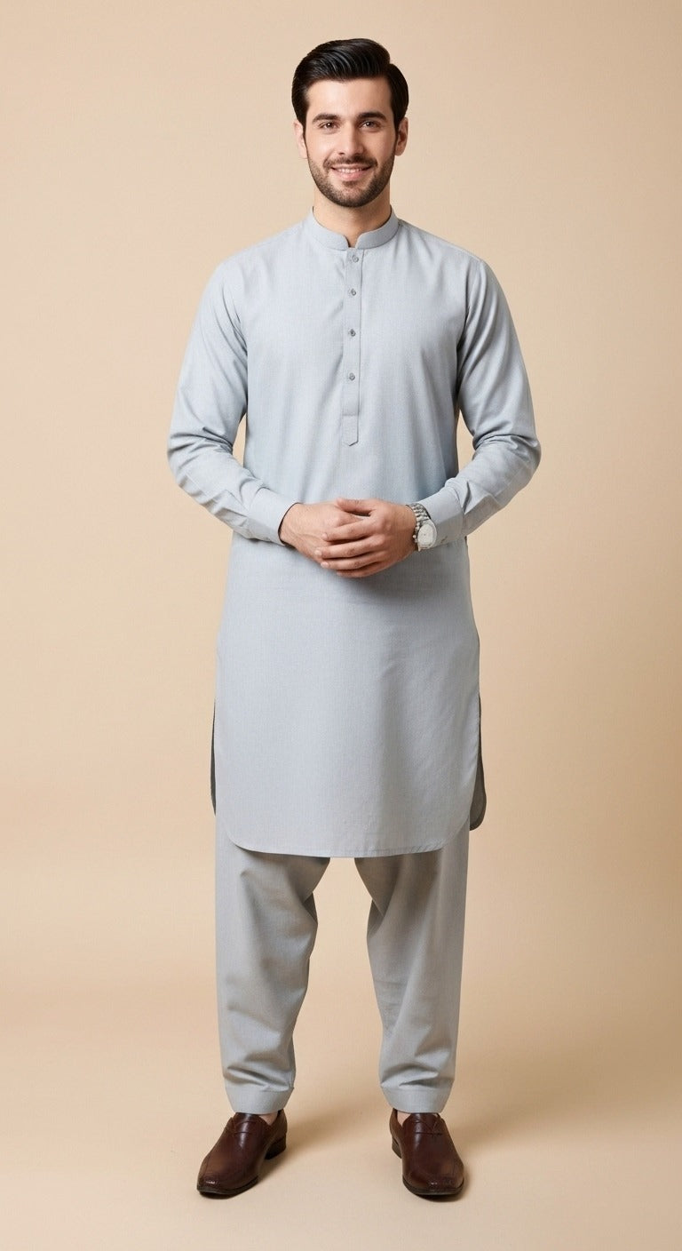 Premium look Khaddar karandi Winter collections - Stone